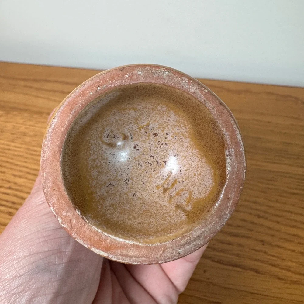 Frankoma Bud Vase‎ Ceramic Small Brown Specks MCM Vintage